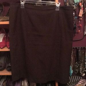 Brown Talbots Pencil Skirt